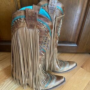 Beautiful fringe Corral boots in excellent condition